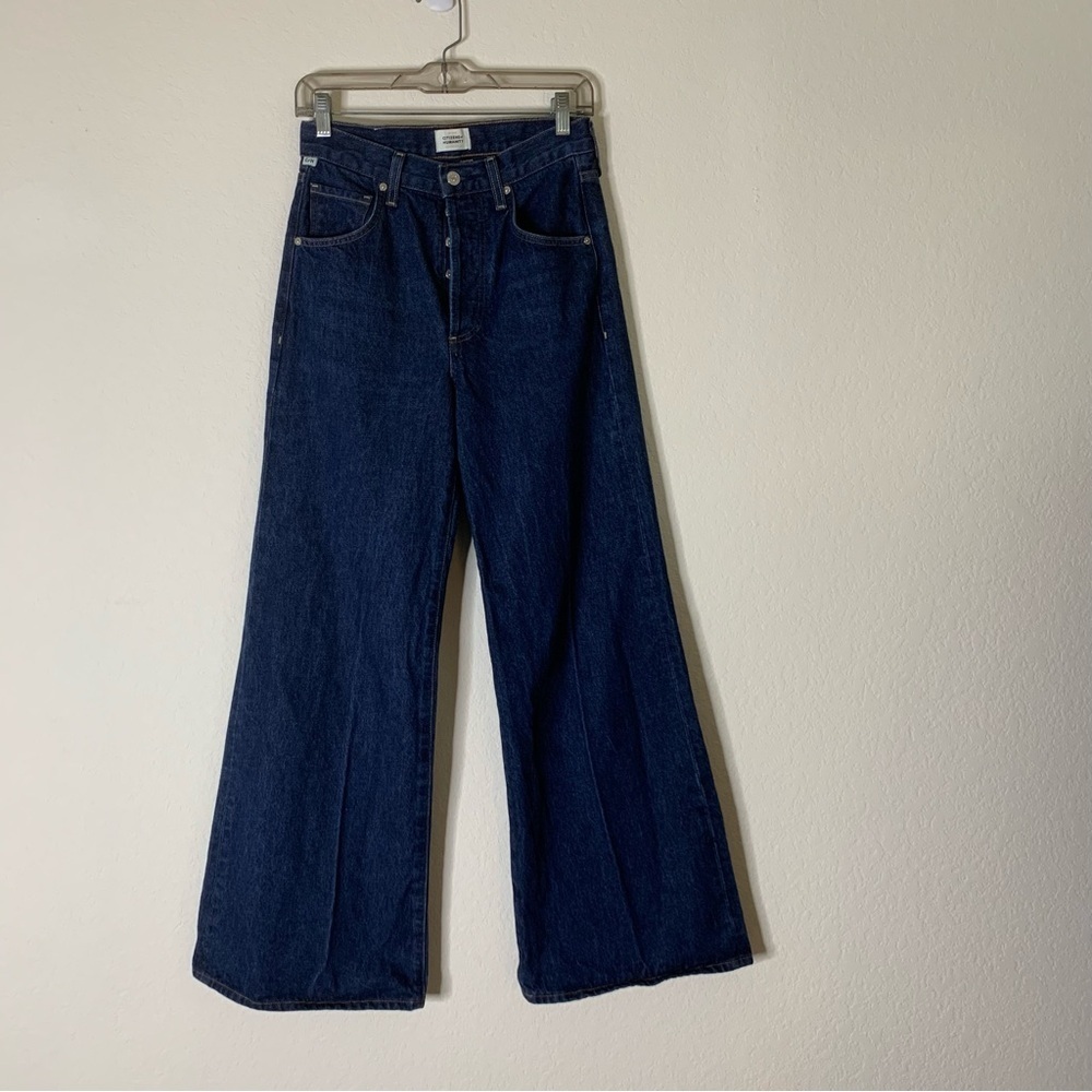 Citizens Of Humanity Womens Blue Beverly Slouch Boot Button Fly Jeans 23 - Picture 2 of 12